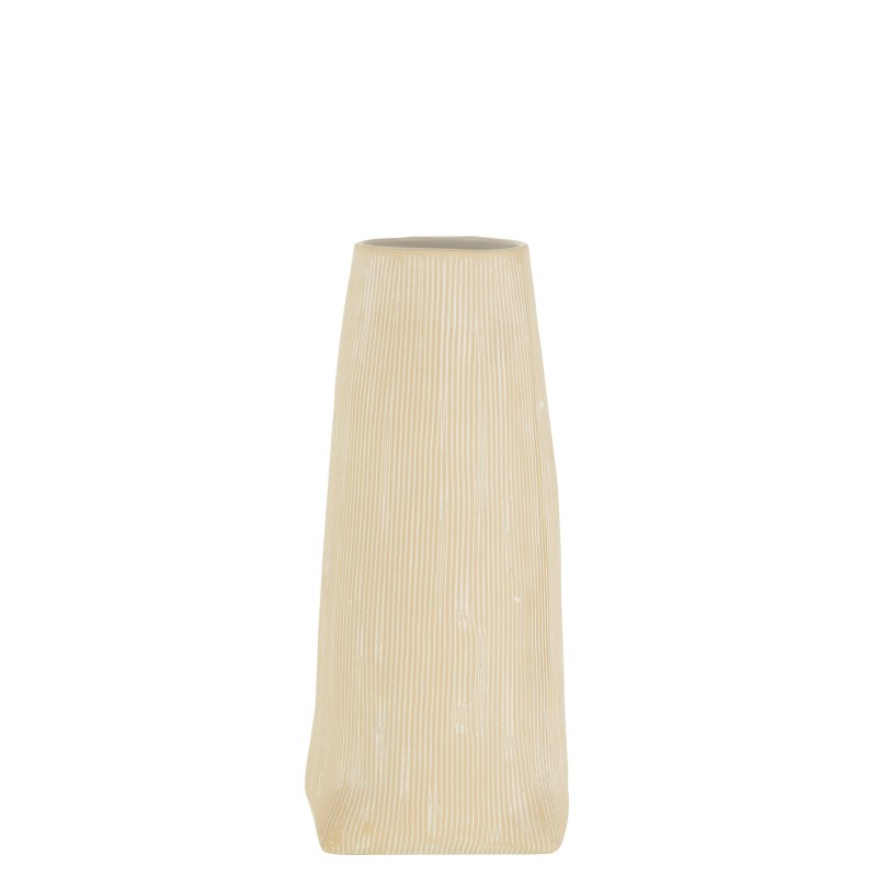 Vase haut en céramique blanc 12x12x29 cm Vase haut en céramique blanc 12x12x29 cm