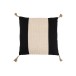 Cuscino quadrato con nappe in cotone nero 45x45cm - Cuscino per esterni Cuscino quadrato con nappe in cotone nero 45x45cm - Cuscino per esterni
