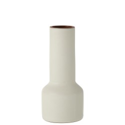 VASE HAUT DESIGN TERRACOTTA ORANGE/BLANC