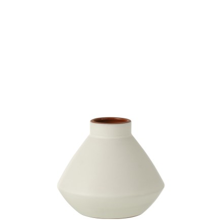 VASE DESIGN TERRACOTTA ORANGE/BLANC