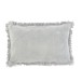 Cuscino rettangolare in cotone blu con frange 60x40cm Cuscino rettangolare in cotone blu con frange 60x40cm