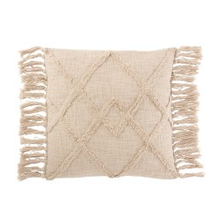 Coussin rectangulaire en polyester Beige 68x50x10cm