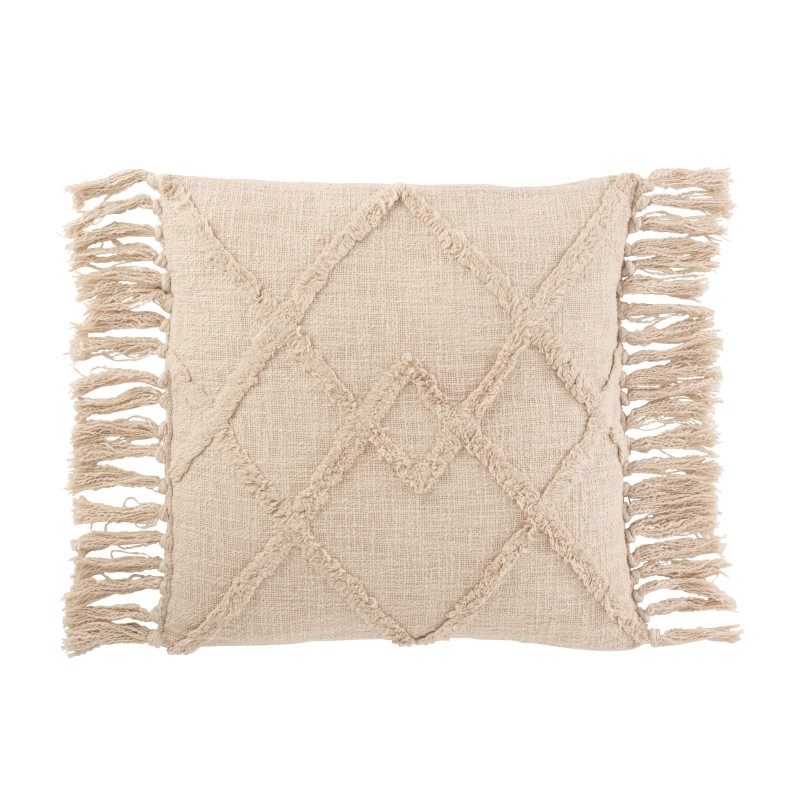 Cuscino rettangolare in poliestere beige 68x50x10cm Cuscino rettangolare in poliestere beige 68x50x10cm
