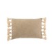 Cojín rectangular de poliéster marrón 66x37x8cm