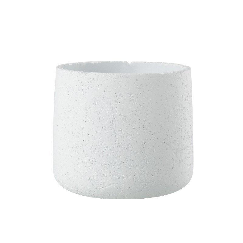 Cachepot en céramique blanc 19x19x17 cm Cachepot en céramique blanc 19x19x17 cm