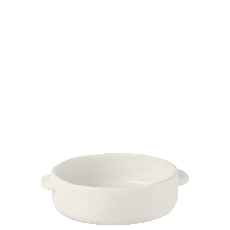 Plat à bord en céramique blanc 32x27.5x8 cm Plat à bord en céramique blanc 32x27.5x8 cm