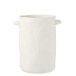 Vaso allungato in cemento bianco 26x20x29cm Vaso allungato in cemento bianco 26x20x29cm