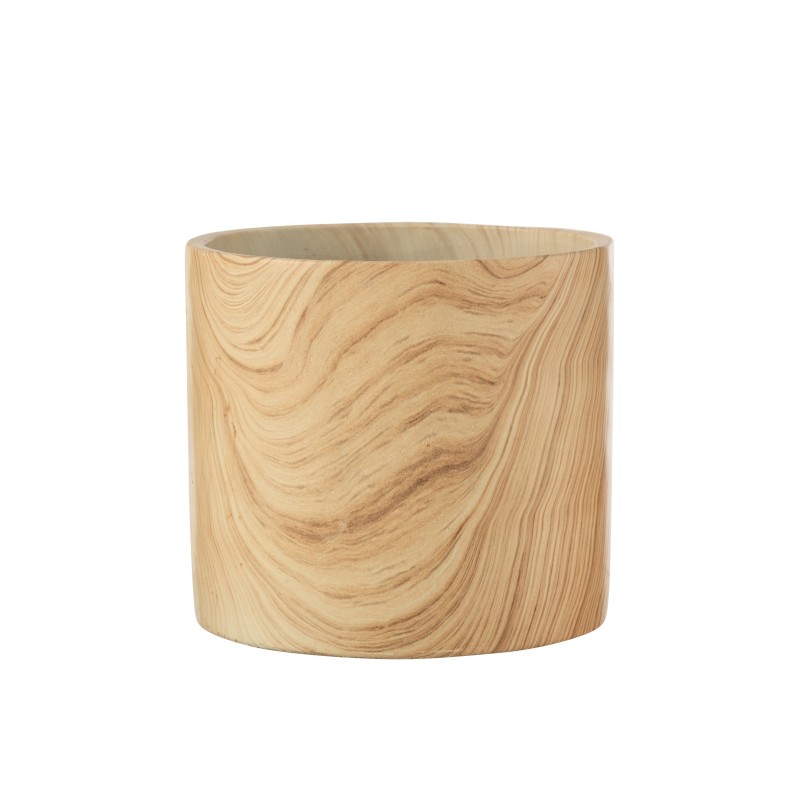 Cachepot en céramique naturel 18x18x17 cm Cachepot en céramique naturel 18x18x17 cm