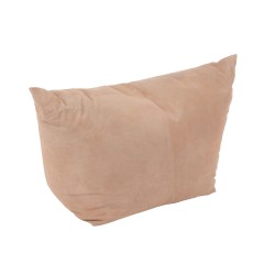 Pouf carré en cuir rose 46x81x52 cm