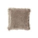 Cuscino grigio con frange in poliestere 46x46cm Cuscino grigio con frange in poliestere 46x46cm
