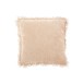 Cojín con flecos de poliéster beige de 46x46cm