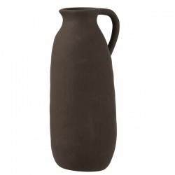 vase cruche ceramiq noir l