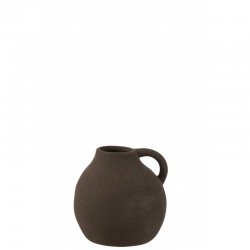 Jarrón de cerámica negro de 14.5x14.5x15 cm