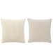 Conjunto de 2 almofadas quadradas em poliéster Branco 45x45x14cm Conjunto de 2 almofadas quadradas em poliéster Branco 45x45x14cm