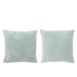 Set de 2 coussins carré en polyester Azur 45x45x14cm