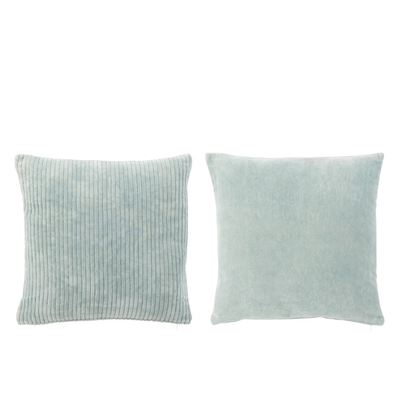 Set de 2 coussins carré en polyester Azur 45x45x14cm Set de 2 coussins carré en polyester Azur 45x45x14cm