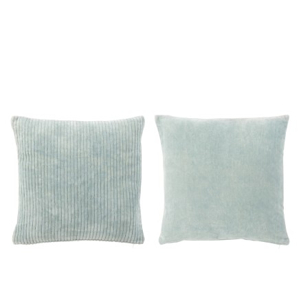 Set de 2 cojines cuadrados de poliéster Azur 45x45x14cm