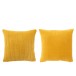 Conjunto de 2 almofadas quadradas em poliéster Ocre 45x45x10cm