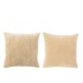 Set de 2 coussins carré en polyester Beige 45x45x10cm Set de 2 coussins carré en polyester Beige 45x45x10cm