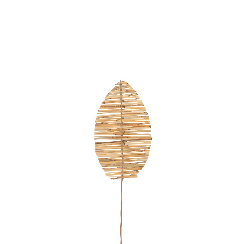 Feuille de bambou branche en bois naturel 25x2x91 cm