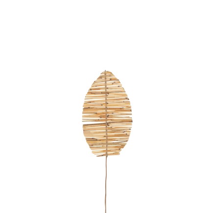 Feuille de bambou branche en bois naturel 25x2x91 cm