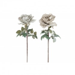Set de 2 roses en textile vert menthe 30x14x65.5 cm