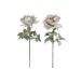 Set de 2 roses en textile vert menthe 30x14x65.5 cm Set de 2 roses en textile vert menthe 30x14x65.5 cm