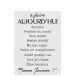 PANCARTE TEXTE FRANCAIS A FAIRE METAL BLANC/NOIR