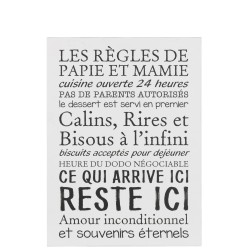 Pancarte en métal blanc 45x0.5x61 cm