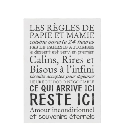 Pancarte en métal blanc 45x0.5x61 cm
