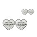 Set de 2 pancartes coeur en métal blanc 40x0.2x52 cm Set de 2 pancartes coeur en métal blanc 40x0.2x52 cm