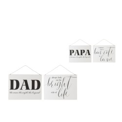 Set de 2 pancartes en métal blanc 35x0.5x36.5 cm