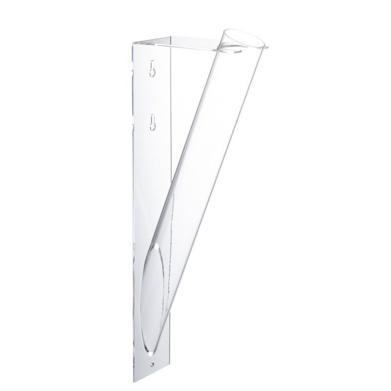 Tube pour fleur en plastique transparent 41.5x7.5x14 cm