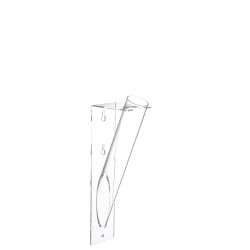 Tubo para flores de plástico transparente de 26x6.5x9.5 cm