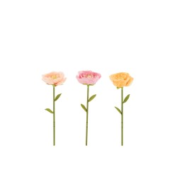 Set de 3 fleurs en Papier Saumon - rose - jaune 73x26x104.5 cm