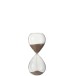 Reloj de arena de vidrio con arena rosa de 19 cm
