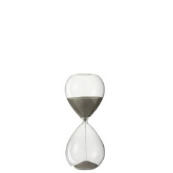 Sablier en verre sable gris 19 cm