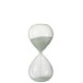 Reloj de arena de vidrio con arena blanca de 24 cm