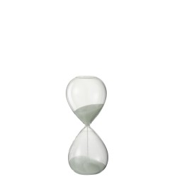 Sablier en verre sable blanc 19 cm