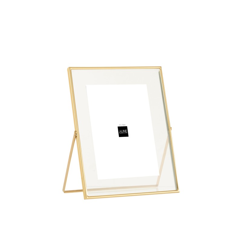 Marco de foto de 20x25 cm en metal dorado de 20x11x23 cm