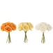 Conjunto de 3 ramos de rosas artificiales de plástico naranja - blanco - amarillo 18x18x25.5 cm
