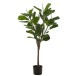 Ficus artificiel dans pot en plastique vert 30x30x129 cm Ficus artificiel dans pot en plastique vert 30x30x129 cm