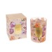 Bougie parfumée hapiness 70H dans pot en verre rose 10x10x12.5 cm Bougie parfumée hapiness 70H dans pot en verre rose 10x10x12.5 cm