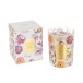 Vela perfumada de felicidad 70H en tarro de vidrio multicolor de 10x10x12.5 cm