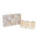 Coffret de 3 huiles parfumées en verre beige 5.5x2.5x16 cm