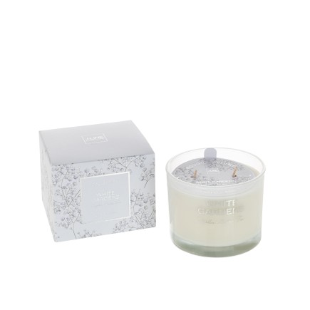 Vela perfumada blanca 30H 10*10*7.5 cm