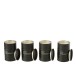 Set de 4 Velas perfumadas de Parafina negro 7.5x7.5x11.5 cm