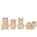 Lot de 4 personnages solaire en céramique terracotta 16x21x23cm Lot de 4 personnages solaire en céramique terracotta 16x21x23cm