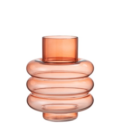 VASE LIMA VERRE ORANGE LARGE