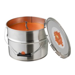 Vela exterior en tarro de pintura de parafina naranja 135H